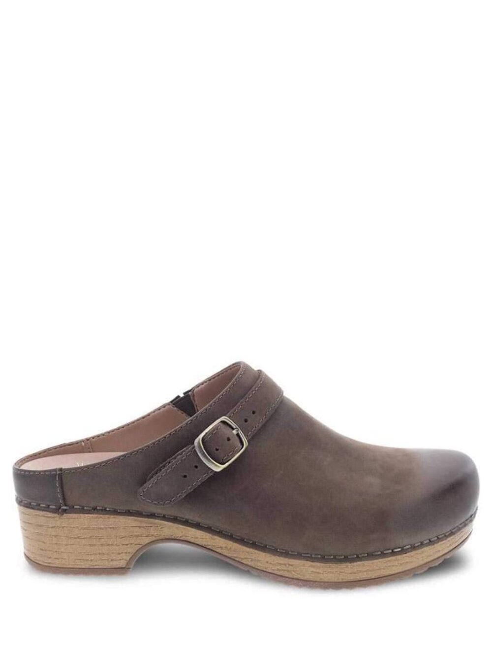 Dansko Berry Clogs in Burnished Nubuck, Mushroom sz 38